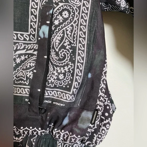 Neighborhood Jacket Bandana Oversized Japan Designer Chopped Track Black Mens - Picture 9 of 15